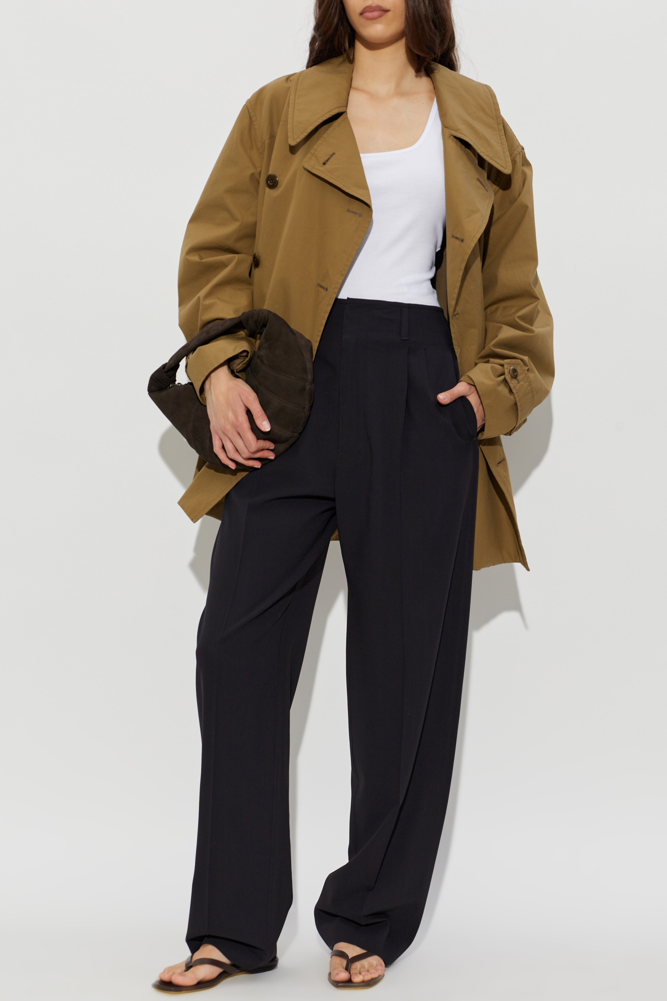 Lemaire Short trench coat with straps | Women's | Vitkac